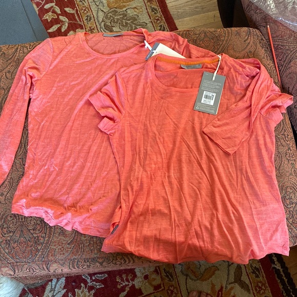 Icebreaker sphere II LS TEE Vibrant earth coral cool-lite wool Tencel NEW W M - Picture 7 of 8